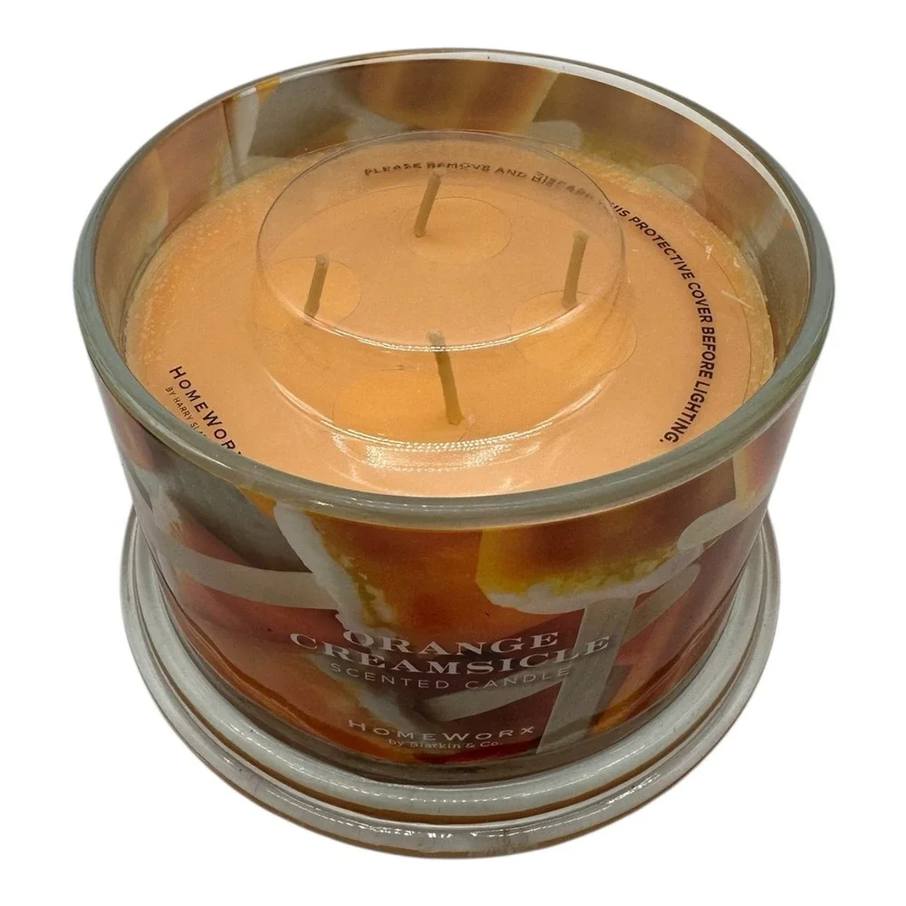 Homeworx by Slatkin & Co Orange Creamsicle Scented Candle 4-Wick 18 oz Glass Jar